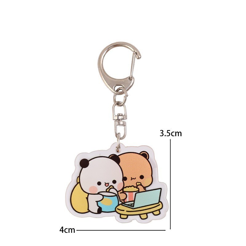 Cute pequeño dos tecidos de tela un dos colgantes acrílicos estudiantes caricaturas personales mochila colgar decoración personalizada image 26