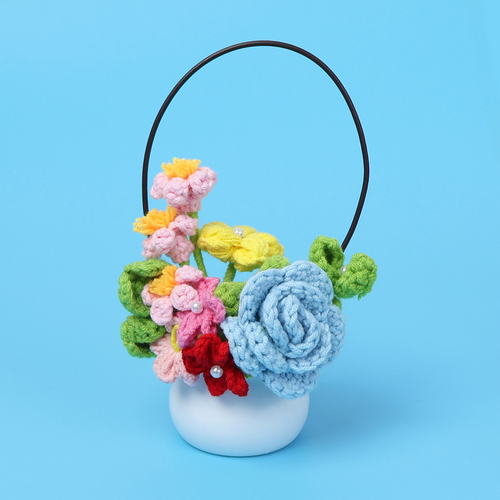 Rosas de mano pequeñas macetas - azul