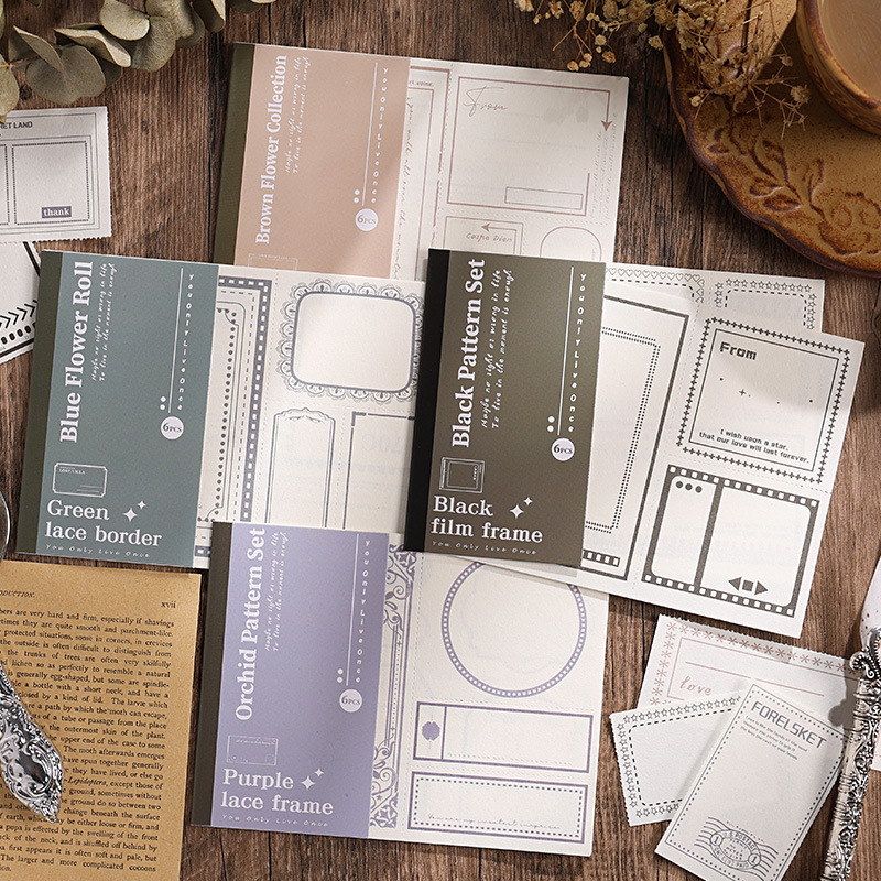 Cuentas de mano transfronterizas collage material de fondo desgarrado mensaje simple papel de nota