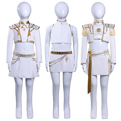 跨境新款韩流K-POP猎魔女团cos服米拉佐依鲁米白皮儿童款cosplay