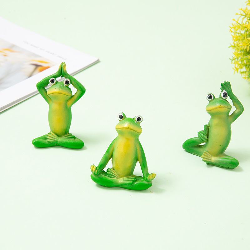 Craft Yoga Frog Ornament Decoration Handmade Creative Garden Courtyard Landscape Animal Ornament Outdoor Cute