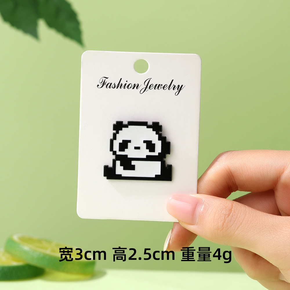 Dibujos animados lindo panda flor flor broche colección de la familia panda animal metal insignia accesorios de ropa para niños regalos