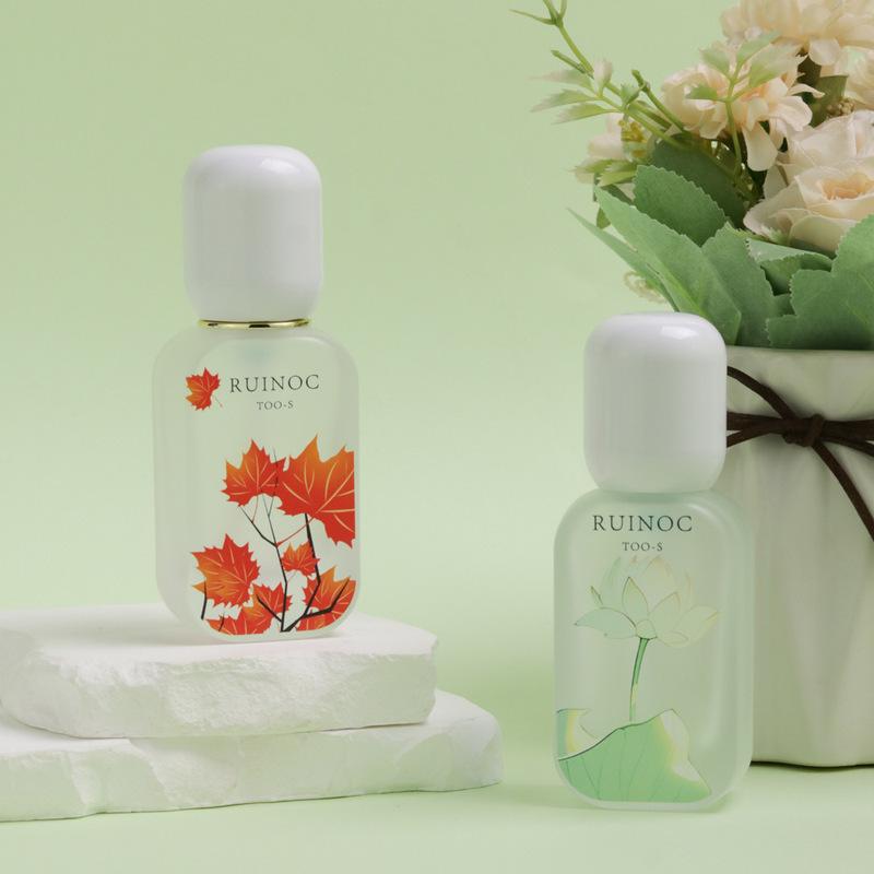 Essential Oil Bottle 30ml Thick-soled Perfume Refill Bottle Square Spray Press Cosmetics Glass Bottle Factory