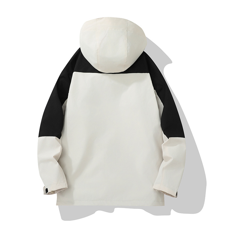 Chaqueta de chaqueta de otoño e invierno con forro grueso, traje de pareja impermeable de manga larga tres en uno
