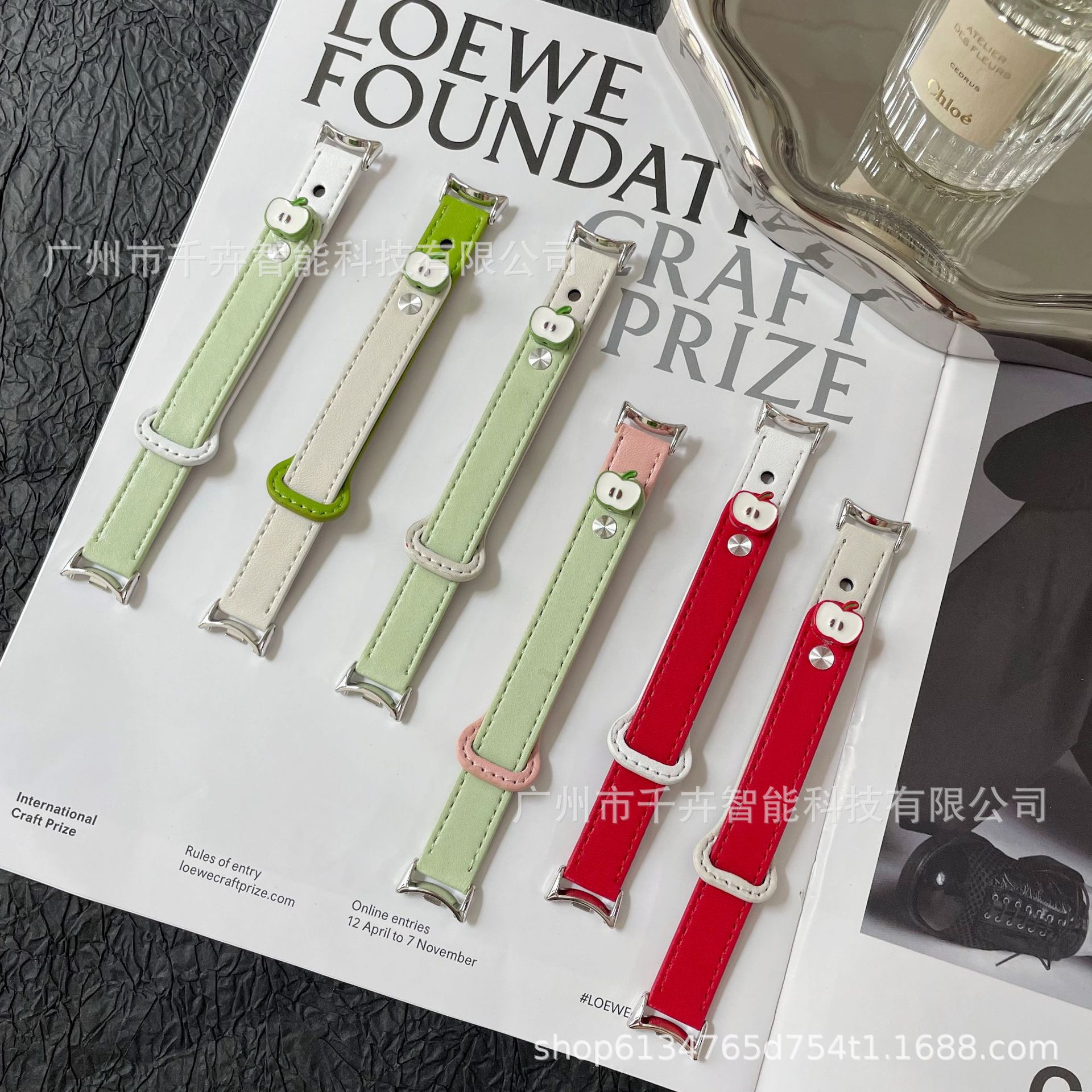 Suitable for Apple Watch Iwatchs1110 Strap, Leather Strap, Xiaomi Smart Bracelet 109 New Model Wristband for Women