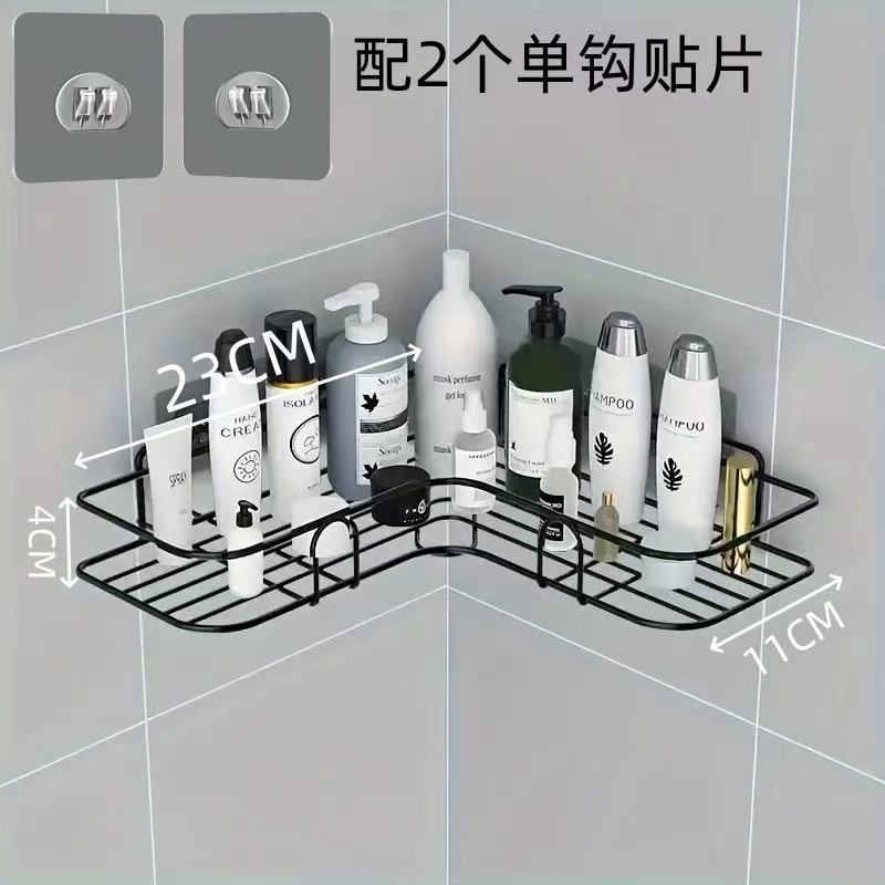 Artículos de baño, accesorios de baño, instalación sin taladro para baño, almacenamiento triangular de pared para baño, artículos de almacenamiento de pared.