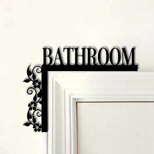 A 56356 Floral iron bathroom sign �����Fˇԡ���T��־�羳