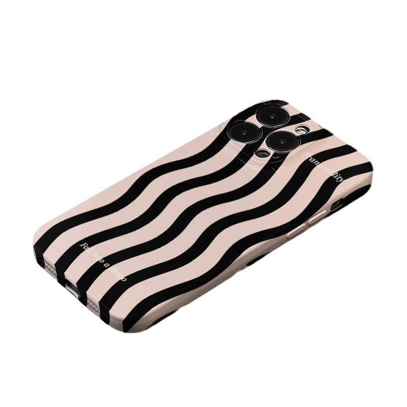 Phone case (Apple) iPhone 15 — pink check grid pattern, multi-model protective shell