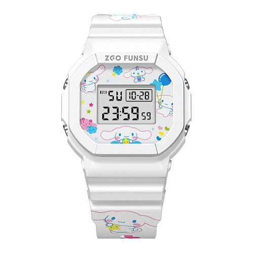 ZGO Zhenggang Sanrio watch girls' square watch for junior high school and elementary school students Jade Gui dog waterproof sports electronic watch