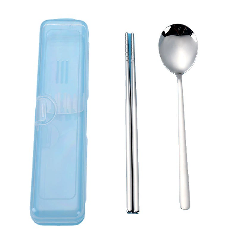 Portable set for elementary school students stainless steel, piano, tableware