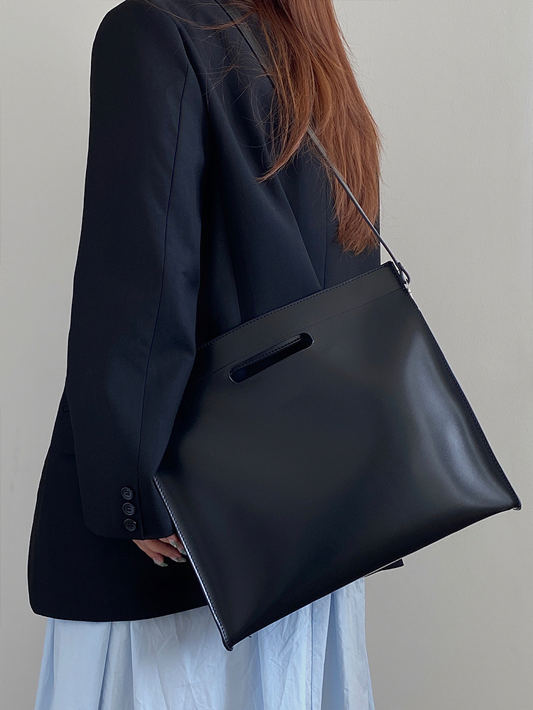 Square Shape Women's Medium PU Solid Color Elegant Streetwear Sewing Thread Square Magnetic Buckle Tote Bag