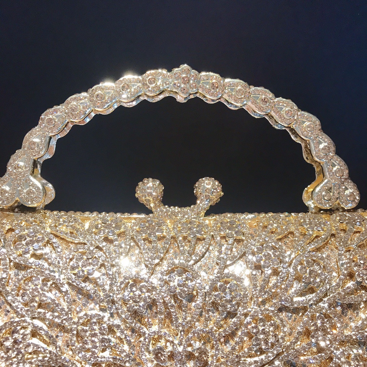 Nuevo estilo transfronterizo europeo y americano bolsas de cena de diamantes un solo mango duro con diamantes bolsas de mano de vestido de banquete bolsas de mujer