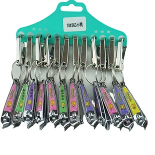 Factory direct large nail clippers wholesale with a setback ear scoop plastic boxed nail clippers supermarket supply