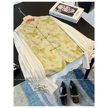 2025春季新中式女装国风上衣年轻女款高级感复古唐装马甲古风马甲