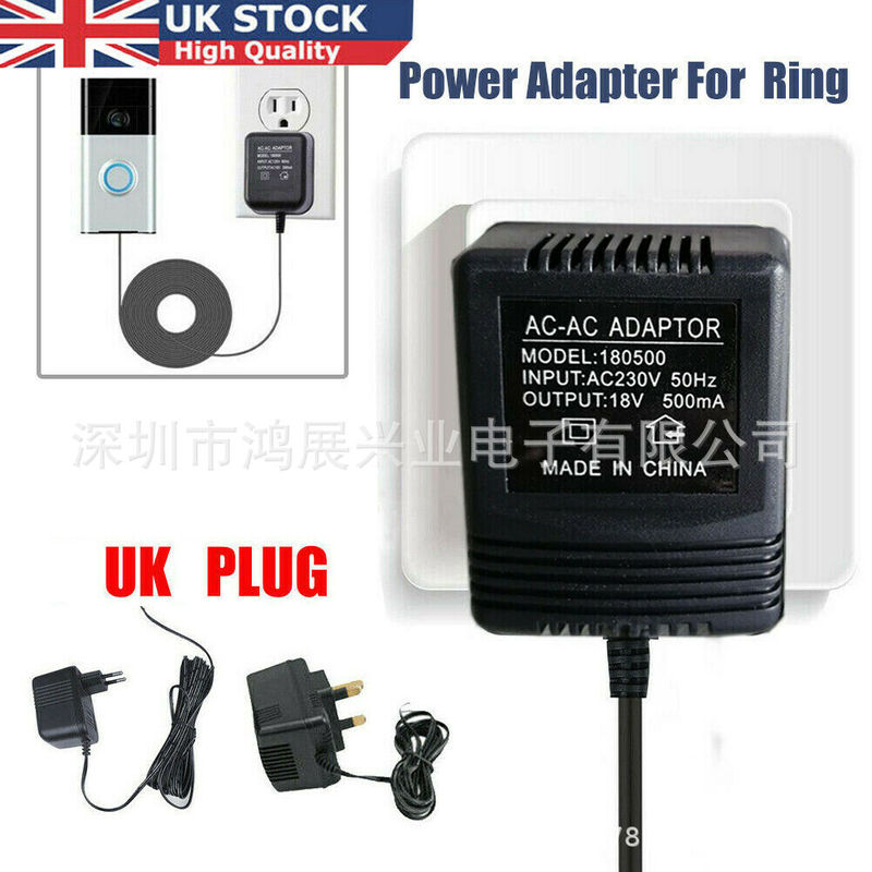 18V500Ma Power Adapter with Optional Cable Length from 3 to 10m Meters, 9W Power Adapter for Video Doorbell, Ac
