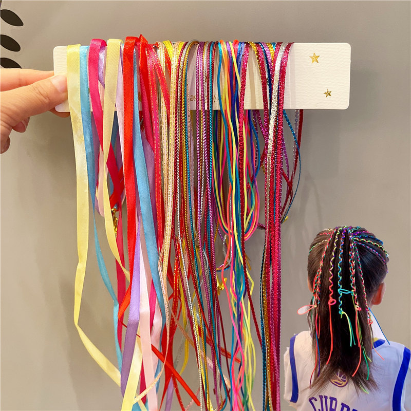 Colorful Braided Hair Rope Dirty Braid Hair Rope Hair Rope Artifact Ribbon Children Colorful Colorful Hair Accessories Colorful Ribbon Headwear for Women