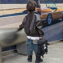 童装男童皮衣外套2025新款儿童春秋款皮夹克洋气韩版外衣潮现货