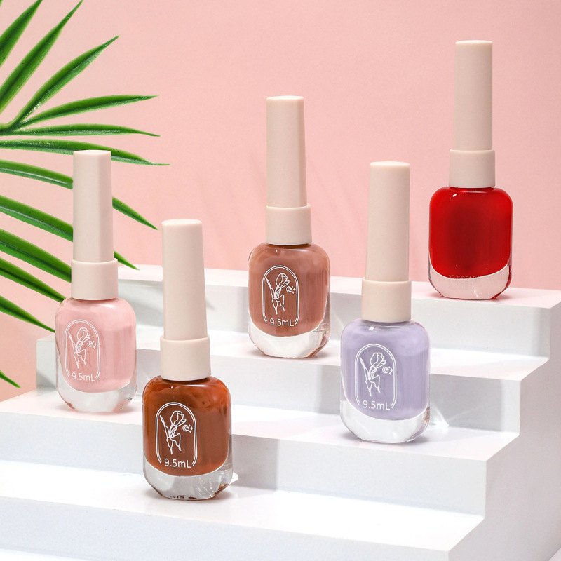 Luqiya new nail polish factory solid color summer durable waterproof non-peeling oily macaroon fruit green wholesale