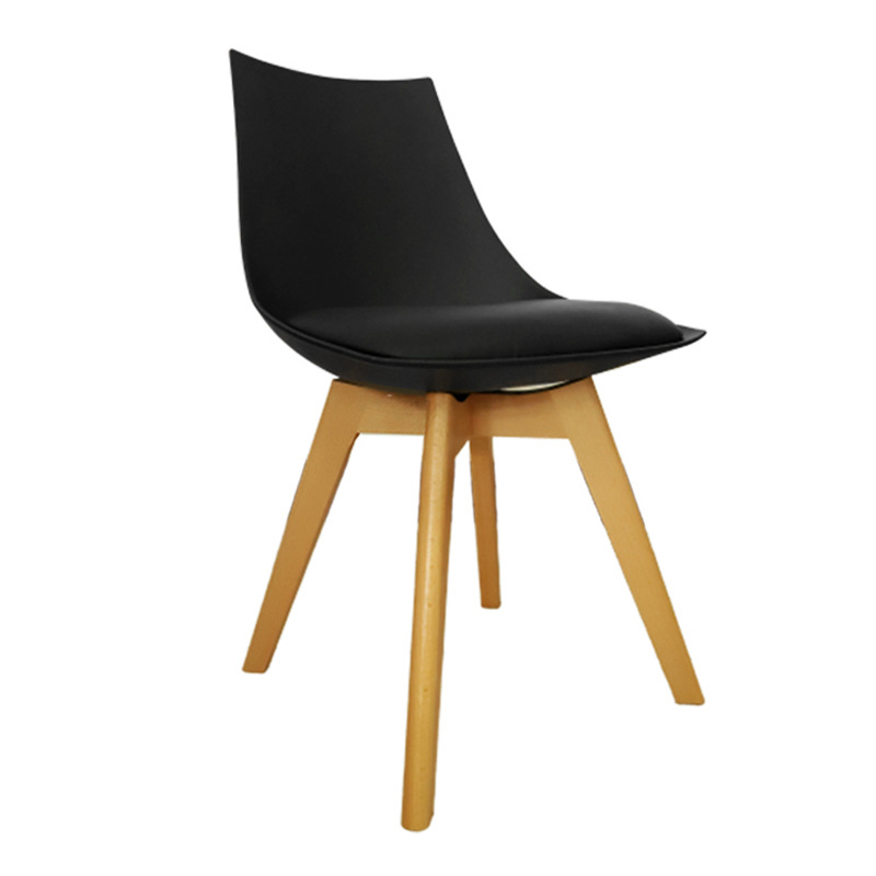 Estilo nórdico casero silla de comedor de paquete blando cafetería restaurante leche tienda de té silla de comedor de hierro forjado con respaldo silla image 1