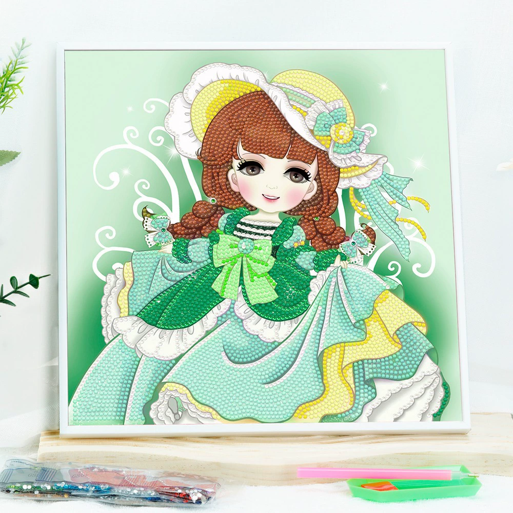 Погруженная драконья алмазная живопись 30 × 30 Bring Fragment Children Handmade DIY Drill Paste Painting Gift Girl Girlfriends Large