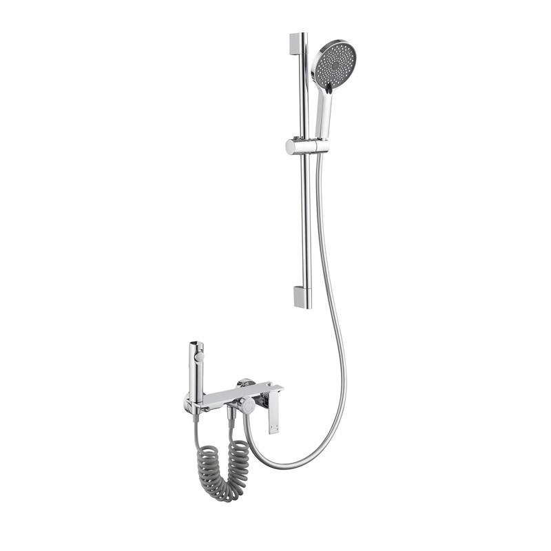 Kaiping Youjia Bathroom No Top Spray Cold and Hot Mixing Valve Flat Shower suit Bath Faucet Three Functions 5720