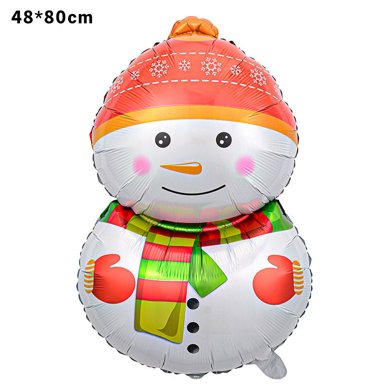 Globos de aluminio de Navidad - Diseño de dibujos animados y forma especial, globo de Papá Noel, decoración para "Feliz Navidad" y Nochebuena, suministros de decoración