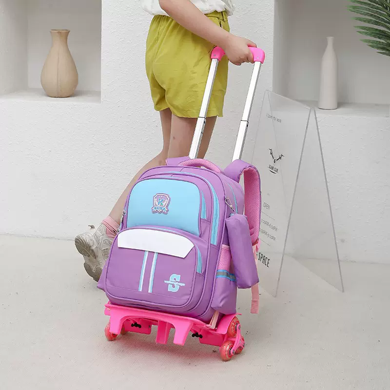 女生拉杆书包小学生女孩一三到六年级儿童中学防水减负女童拉杆箱