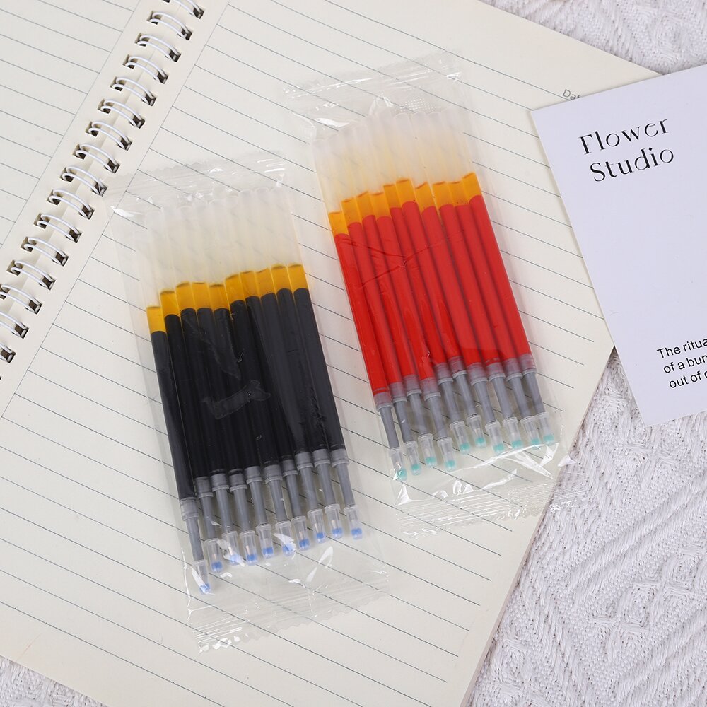 K35 Press Gel Pen Refill 10 Pieces Black Water Pen Replacement Refill Large Capacity Durable Writing Pen Refill Wholesale