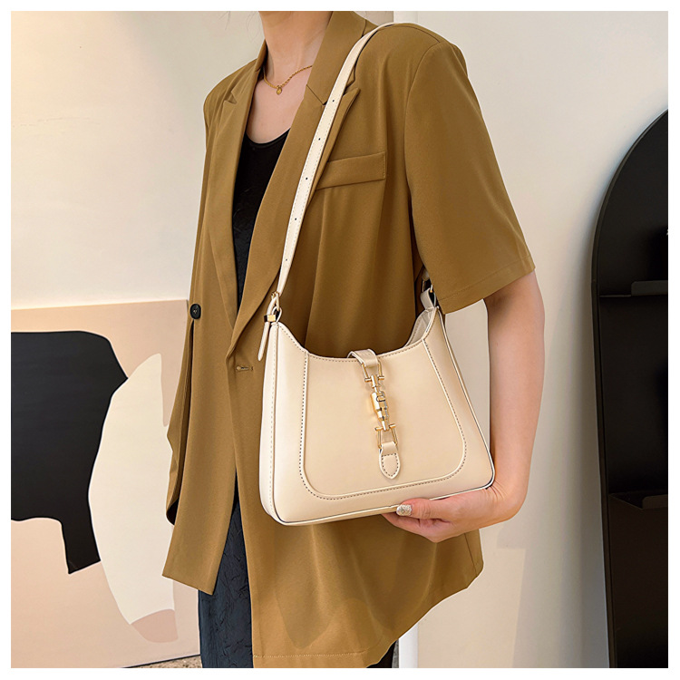 Bolsa de hombro de costura de estilo artístico de bloqueo de moda fresca bolsa de hombro de color sólido simple bordado hilo bolsa de mensajero Bolsa De mujer moda