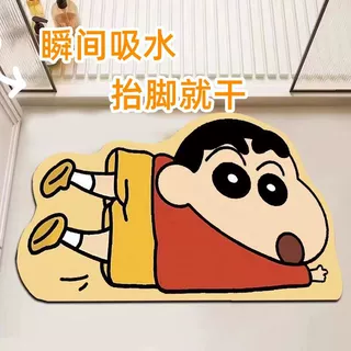异形可爱浴室地垫卫生间厕所门口防滑吸水速干硅藻泥地垫一件代发