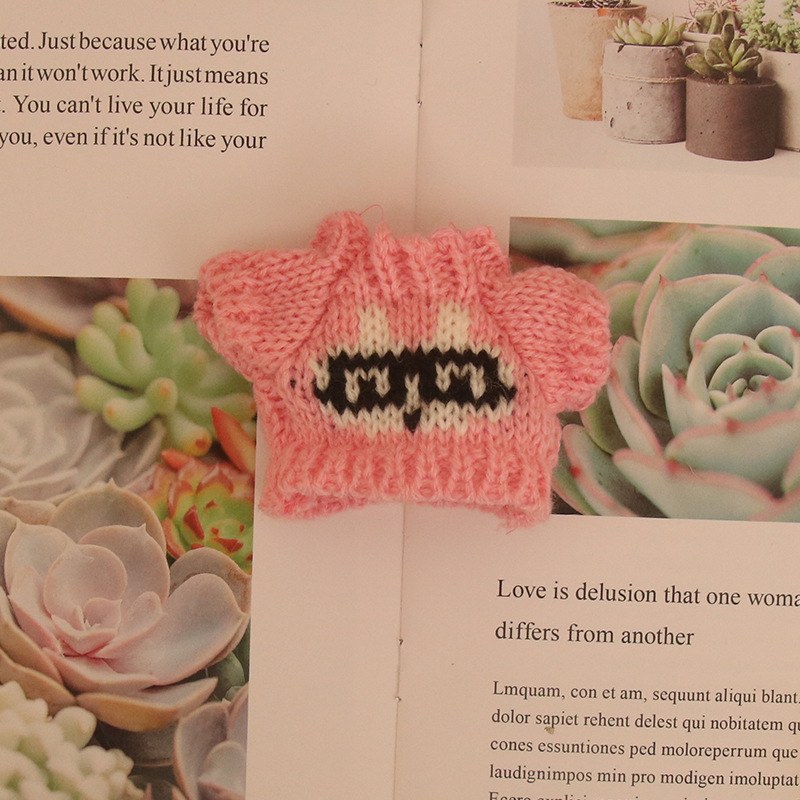 Suéter de perro de cabeza de 14cm 8 puntos bjd accesorios de muñeca pequeña muñeca de juguete 10 cm dientes faltantes ropa de muñeca de algodón