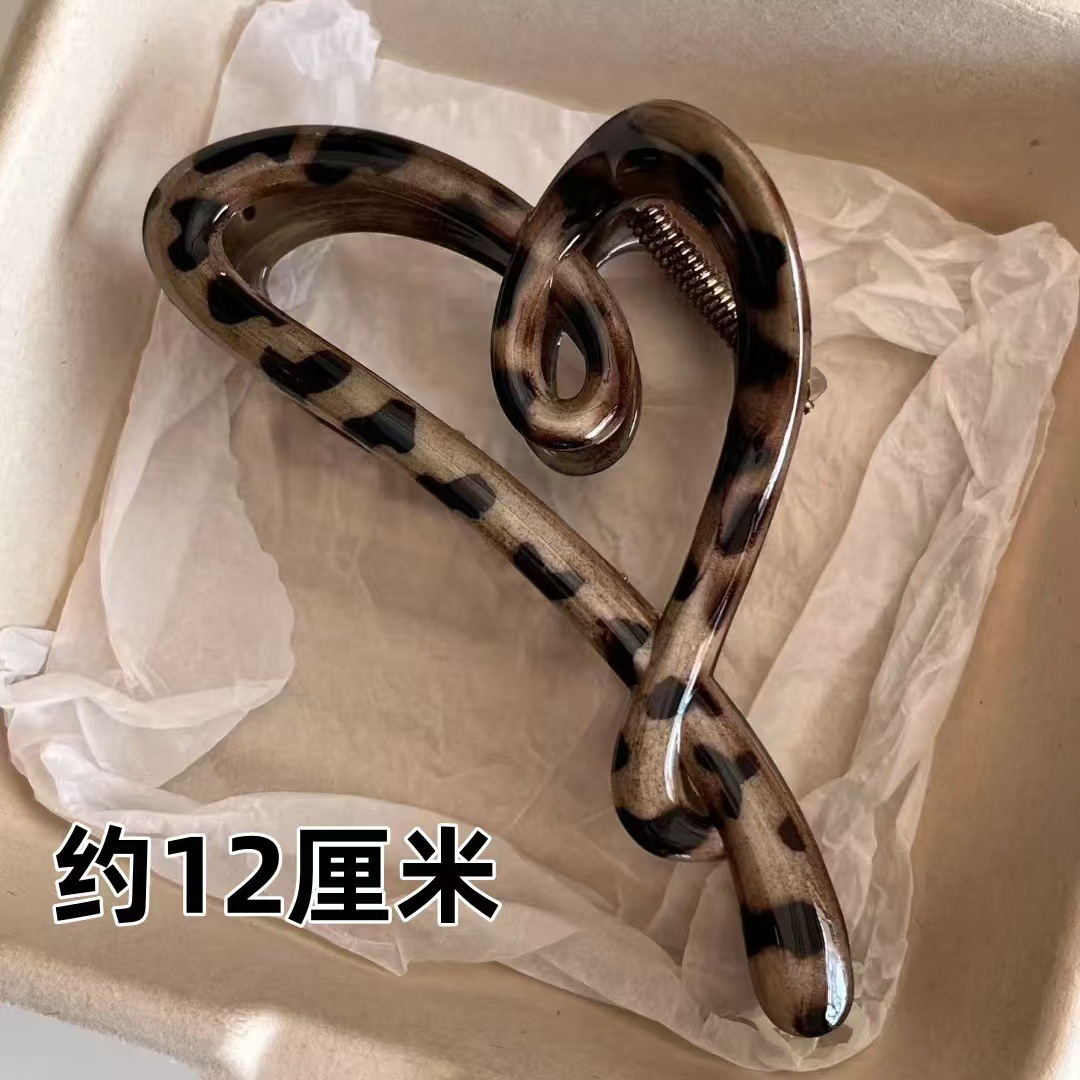 Light coffee leopard print heart