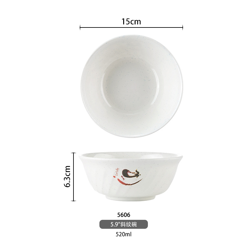 Berenjena melamina olla caliente barbacoa plato tazón de melamina de comercio exterior A5 vajilla