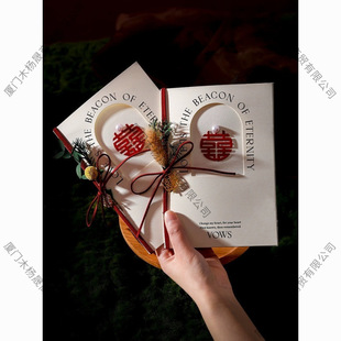 Wedding Vow Card Wedding Groom and Bride Pair Creative High-End Vow Card Speech Card Handwritten Declaration Book