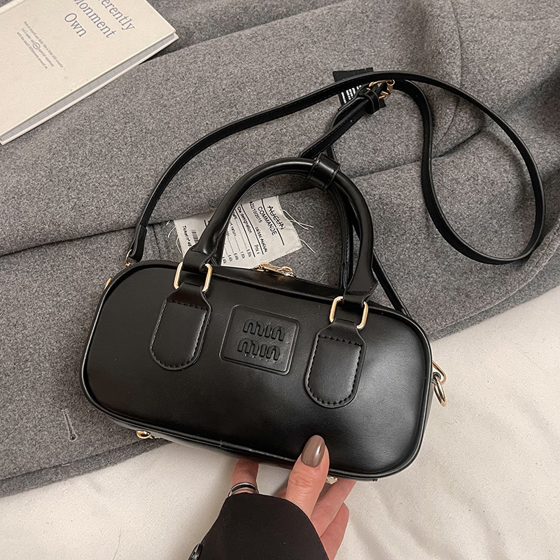韓国ニッチメイラード高品質ポータブルボストンバッグシンプルレトロ通勤スタイル多用途クロスボディレディースバッグ|undefined