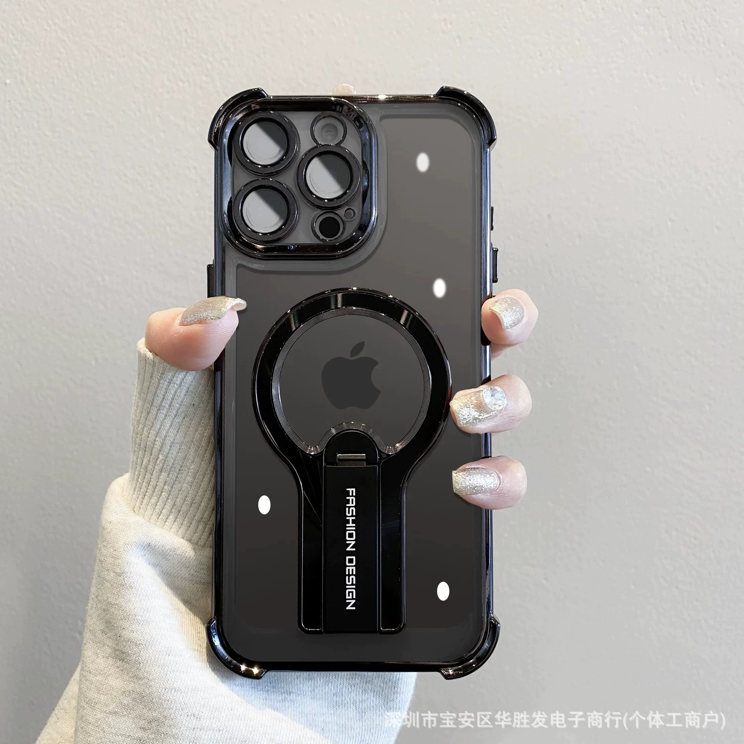 Применимо для Apple 16promax чехол для телефона с магнитным всасыванием 360 поворотный кронштейн с четырьмя углами защиты от падения iPhone15