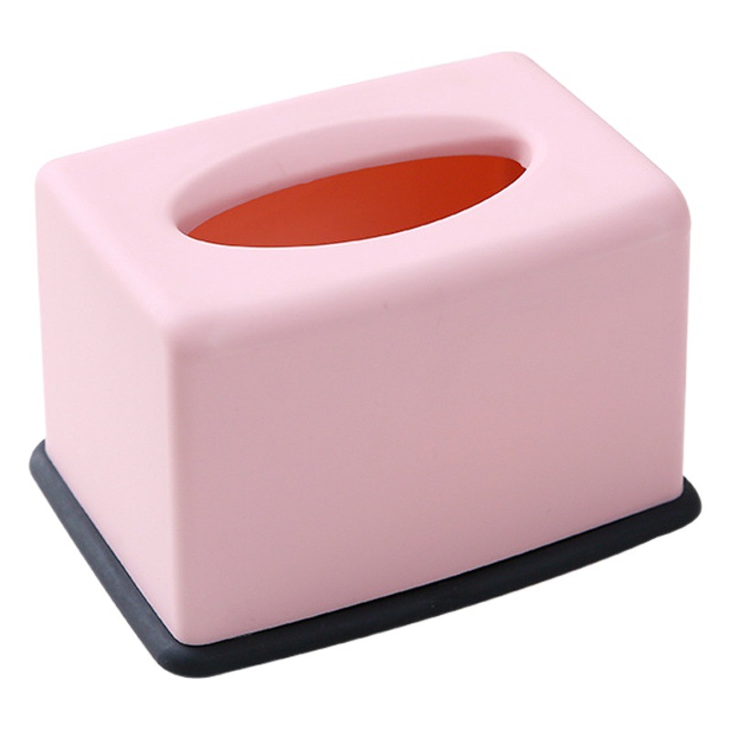 Caja de pañuelos de plástico de estilo europeo sala de estar creativa caja de pañuelos de hogar simple lindo servilleta restaurante Casa rollo de tubo de papel