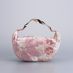 2025 新スパンコール刺繍花ハンドヘルド小さなバッグ女性のクロスボーダー Mori Meng シンプルな刺繍花トートバッグ
