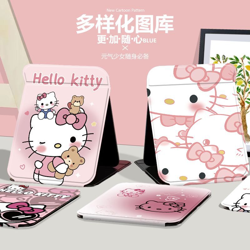 Hellokitty Foldableing Makeup Mirror Storage Student Portable Dormitory Desktop Desktop Carry-On Makeup Mirror