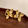 2505227A golden butterfly earrings (S925 silver needle)
