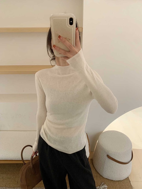 100% メリノウール多用途セーターニットボトムシャツカシミヤ女性の梳毛ウールセーターニットセータートップ|undefined