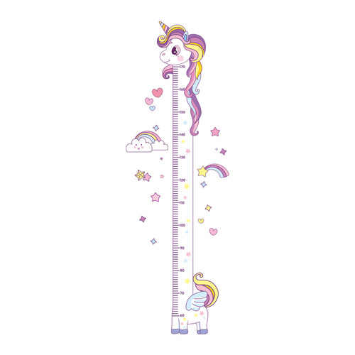 Lvkang CH57042 Starlight Unicorn Height Sticker Cartoon Children's Room Measurement Height Sticker Bedroom Decoration Sticker