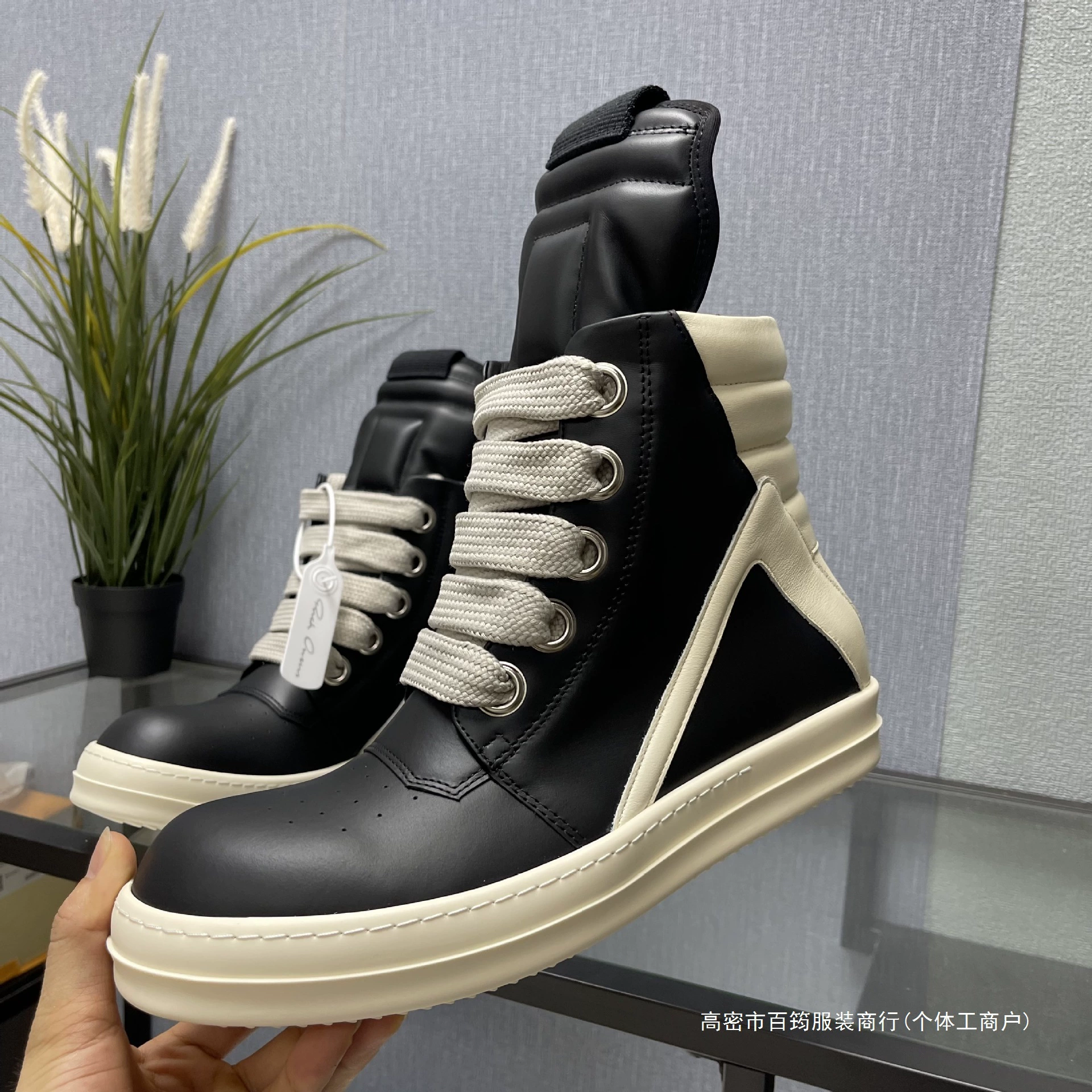 Новые модные ботинки Source Factory RO, инвертированный треугольник, независимая основная линия, кожаная подошва с молочным ароматом, темные высокие кроссовки OWEN.