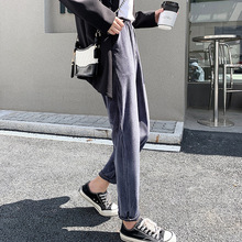 金韩2025秋冬新款 灯芯绒休闲裤时尚韩版修身 哈伦裤显瘦女裤包邮