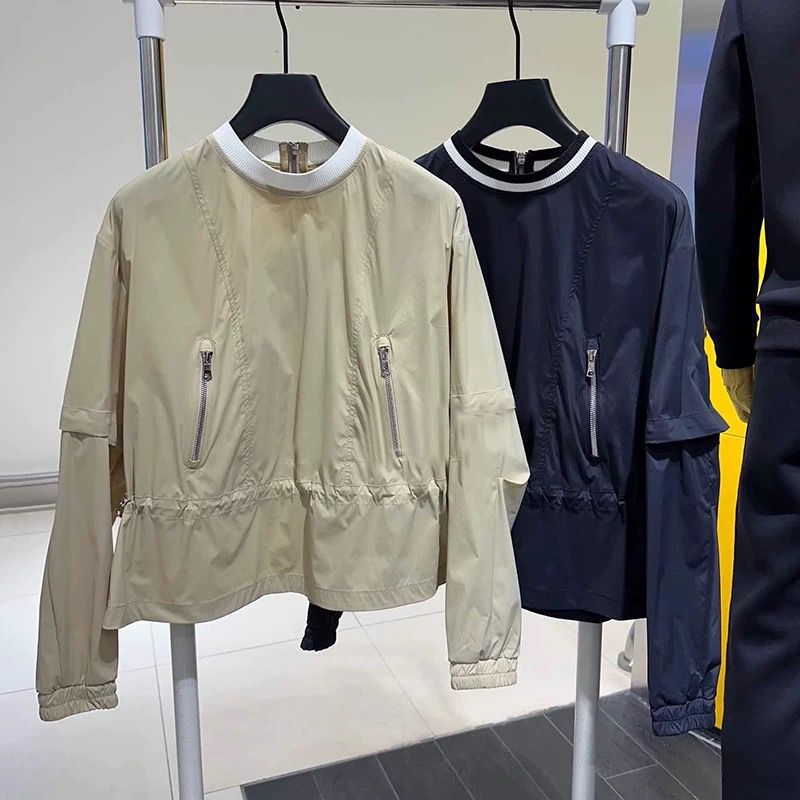 Spring and Summer New Golf Women's Pullover Waist Breathable Sun Protection Sports Windbreaker Outdoor Detachable Sleeve Jacket