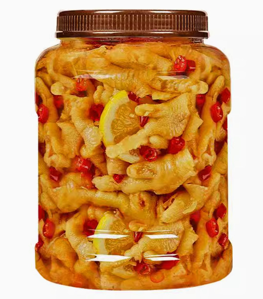骨のない鶏の爪のクエン酸の辛いニンニクの香りのネットの赤いネットは骨を離れてピーマンの鳳爪を浸します。|undefined