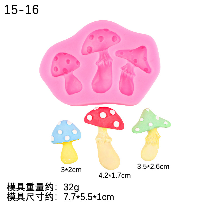 Pequeña flor hada estilo pastoral forma de hongo silicona fondant dibujos animados puerta de madera molde de pastel pastel decoración de chocolate epoxi