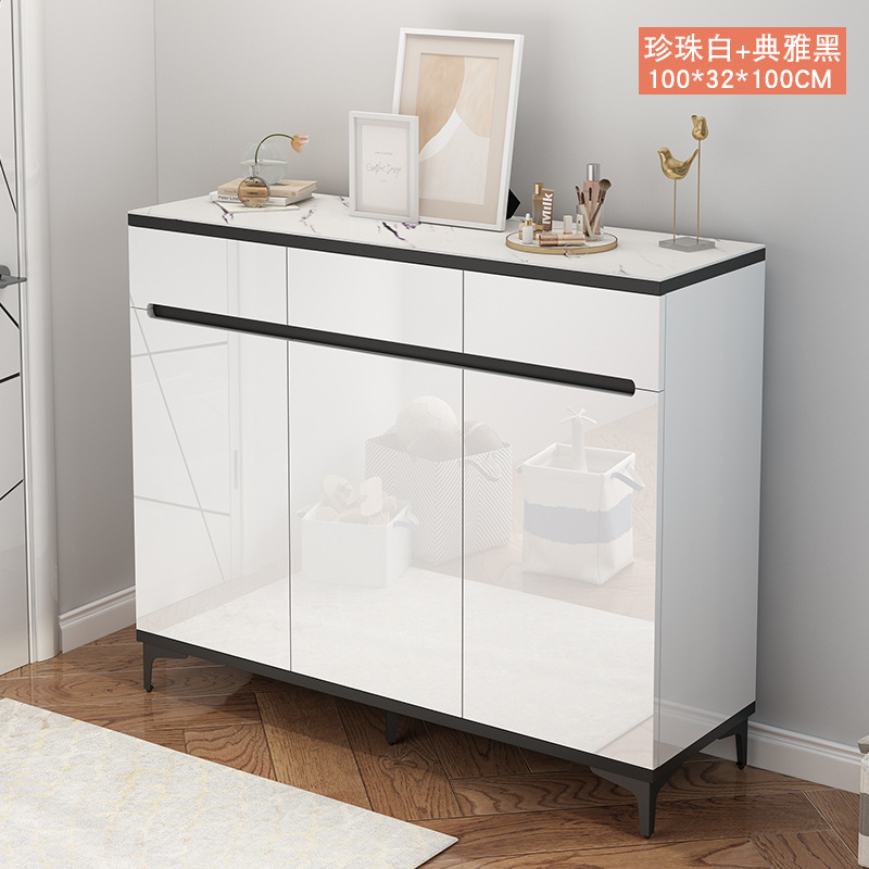 흰색 대리석 패턴 우아한 검은 색 "3 문 3 연기" 100x32x100cm