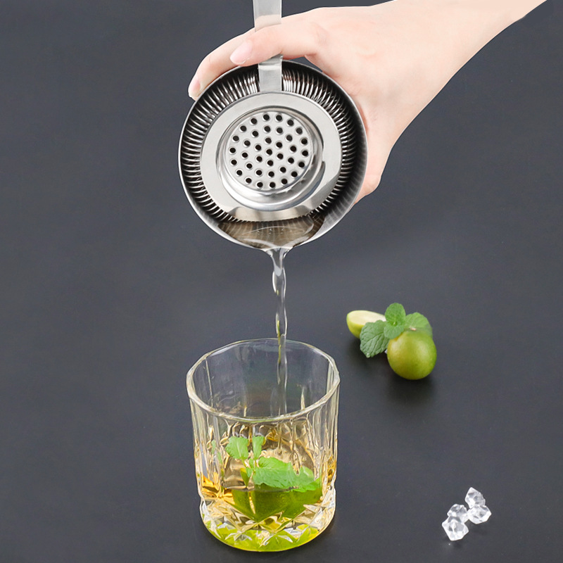 Filtro de hielo para cócteles de acero inoxidable, separador de hielo para cócteles, colador de hielo, filtro de hielo para vaso mezclador. image 5