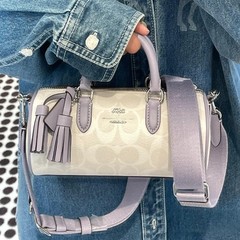 Koujia 2025 新しいレーシーペンホルダーバッグクラシック老眼ボストンタッセルショルダーハンドバッグ多用途レディースバッグ